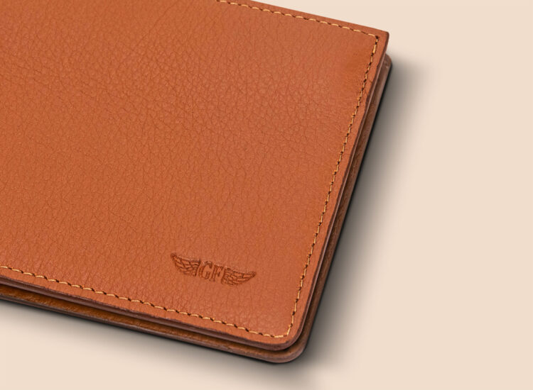 Berto Slim Wallet Brown Leather Details